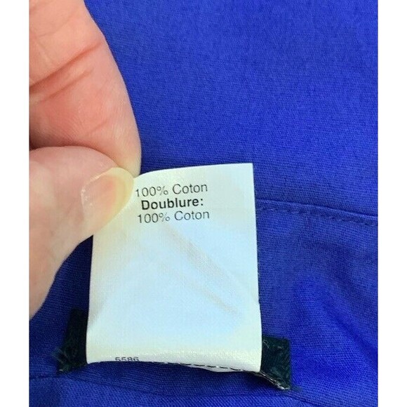 J.Crew Sleeveless Dress Women's Size 2 Faux Wrap Lined Ruffle Neck Cobalt Blue - Picture 14 of 16